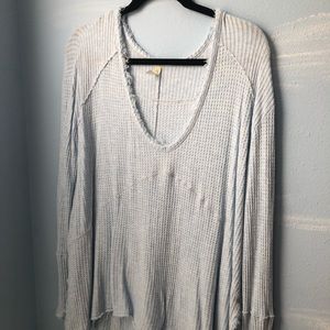 Sky blue waffle sweater